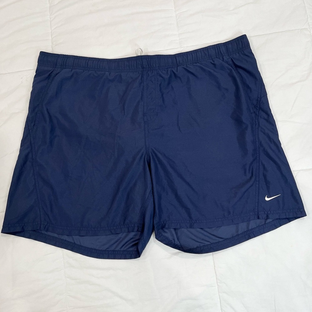 Nike• Mens Nike Swim Navy Blue Lined Swimtrunks Running Shorts 2XL - Picture 4 of 13
